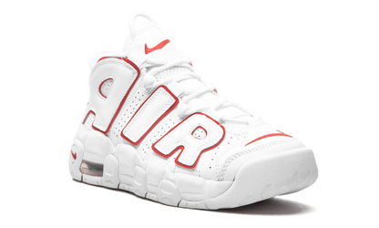 Air More Uptempo White Varsity Red Outline