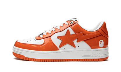 Bape Sta Patent Leather Orange White