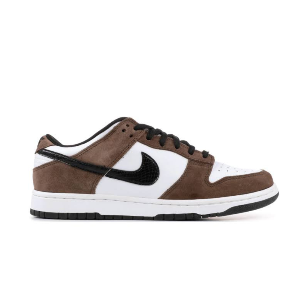 SB Dunk Low White Black Trail End Brown