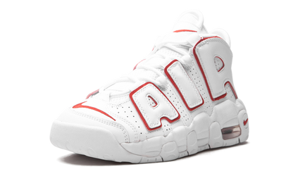 Air More Uptempo White Varsity Red Outline