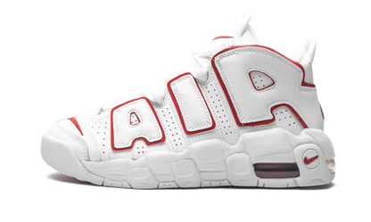 Air More Uptempo White Varsity Red Outline