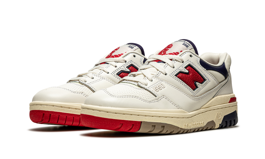 550 Aime Leon Dore  White Navy Red