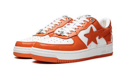 Bape Sta Patent Leather Orange White