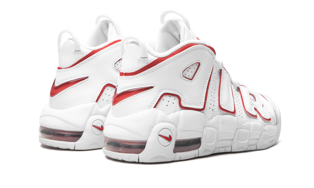 Air More Uptempo White Varsity Red Outline