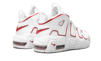 Air More Uptempo White Varsity Red Outline