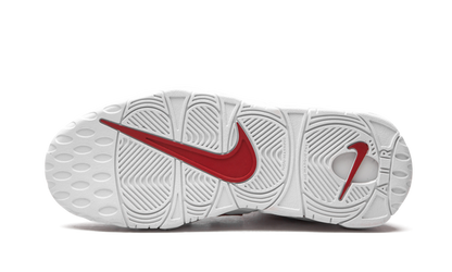 Air More Uptempo White Varsity Red Outline